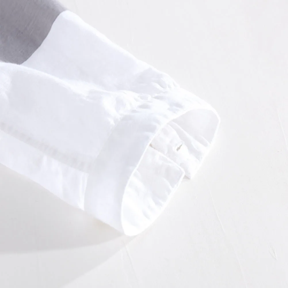 قميص رجالي من الكتان القطني ، بطية صدر الربط ، توبات فضفاضة كاجوال بأكمام ثلاثة أرباع ، الصيف