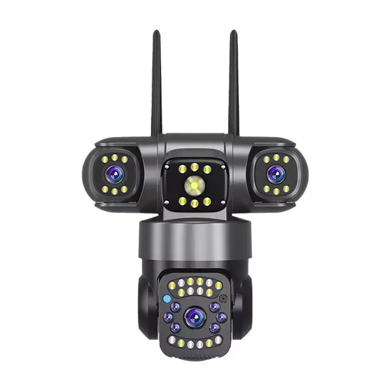

B63B-Three Lens PTZ IP Camera Triple Lens Auto Tracking CCTV Camera Wide Angle Remote Monitoring EU Plug