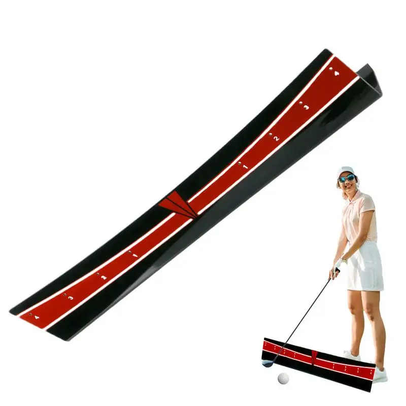 Golf Putting Track Board Golf putter trainer track guide plate Golf Training Balance correction aid Trajectory calibration board 