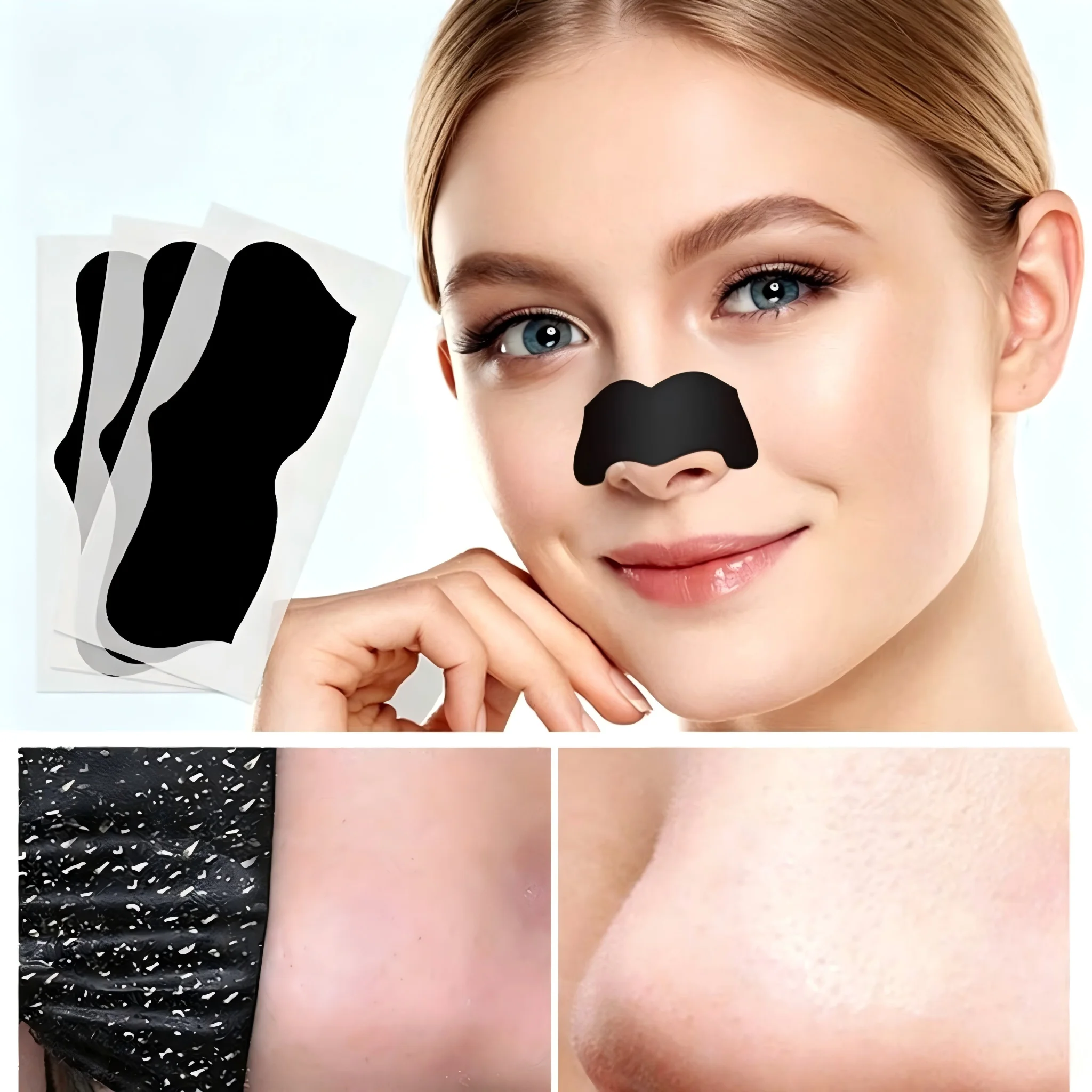 50/30/10 Pcs Of Nose Cleansing Blackhead Pore Remover Patch Remove Acne in the T-zone Shrink Pores Absorb Oil Dirt Nose Sticker