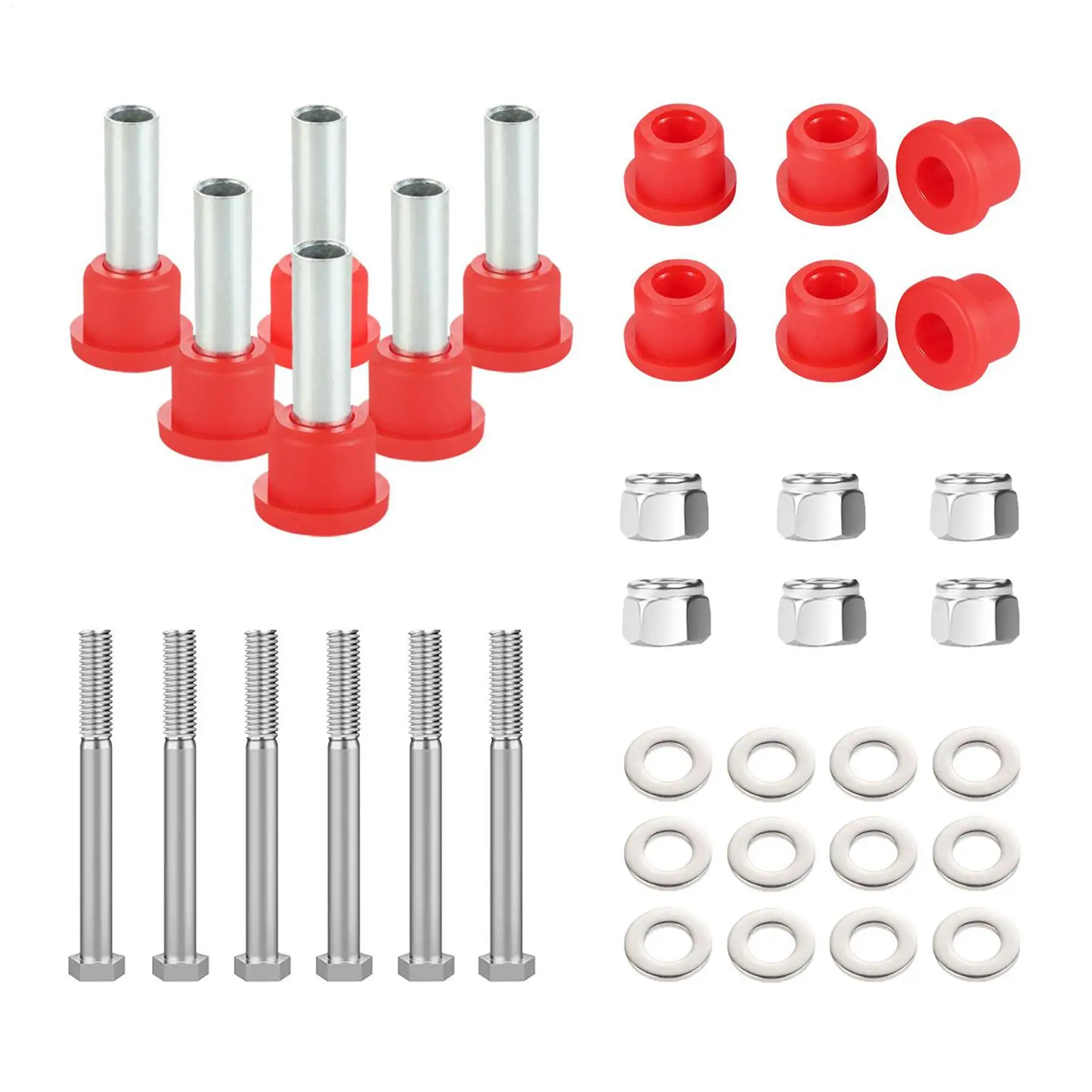 

Комплект втулок и подушек подвески для гольф-кара: Прочный комплект для замены передней подвески с винтами, долговечный набор для ремонта подвески для Club Car