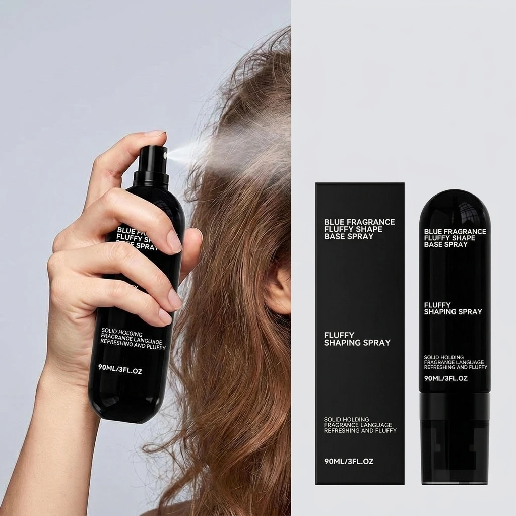 Peach-Scented Volumizing & Setting Spray for Lightweight, Bouncy Hair and Long-Lasting Hold, Fluffy Shaping Spray 1pcs