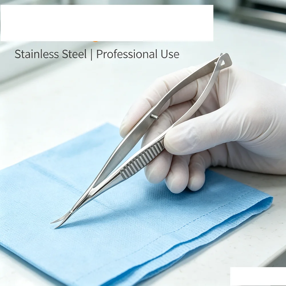 XIUGE 8.5cm Ophthalmic Venus Scissors Stainless Steel Titanium Alloy Surgical Tools for Microsurgery Animal Experiments