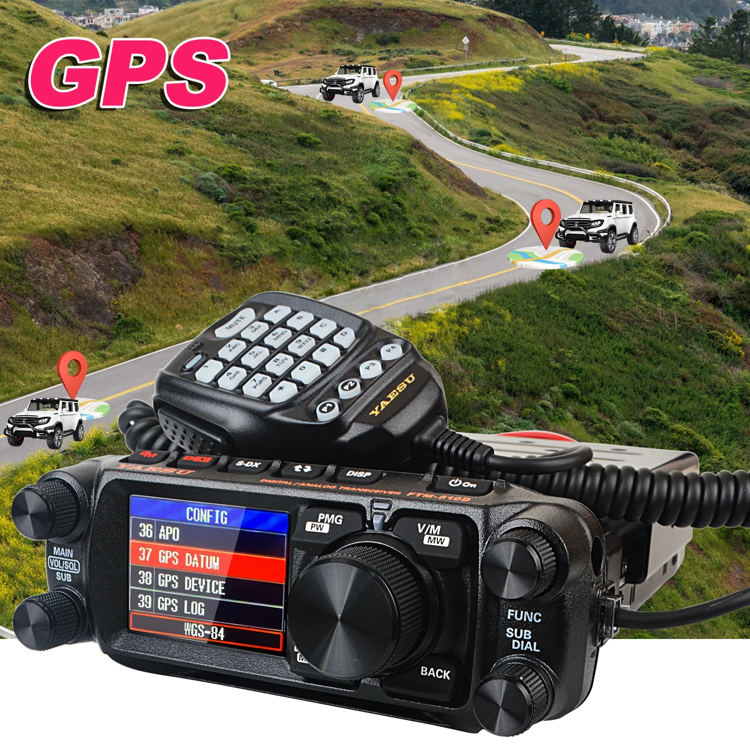 Walkie Talkie Yaesu FTM-510D ASP C4FM/FM 55/50W 144/430 MHz Dwuzakresowy mobilny transceiver z Super-DX i ASP