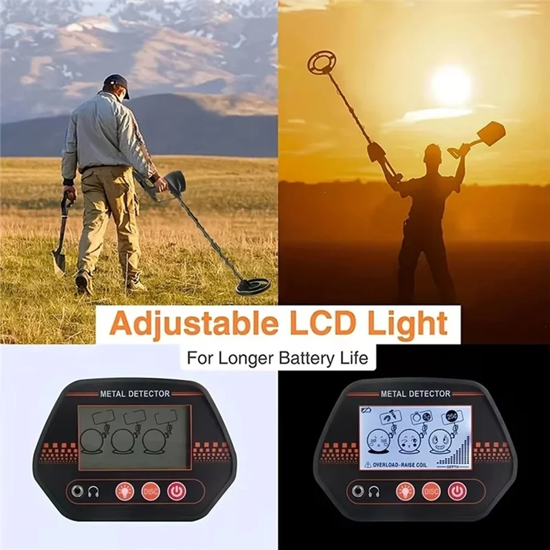 ABLL-Detector de metales subterráneo portátil para niños, buscador de tesoros de playa de alta sensibilidad, Detector de oro de alta precisión