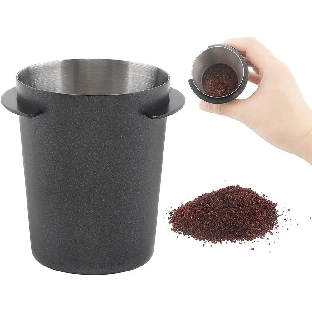Stainless Steel Coffee Dosing Cup Wear Resistant Easy To Wash Coffee Machine Powder Cup Reusable Durable Espresso Sniffing Mug