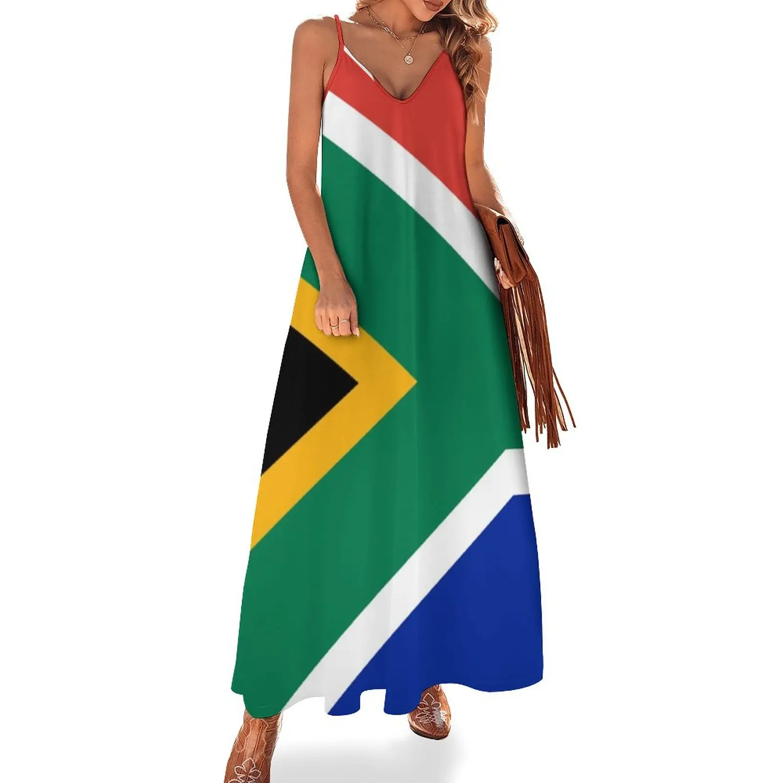 

South Africa Flag Sleeveless Dress Woman clothes elegant party dress for women 2023 dresses summer