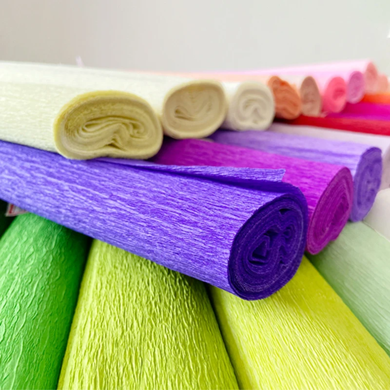50x250 سنتيمتر كريب ورقة لفة DIY بها بنفسك الزهور الديكور هدية التعبئة والتغليف قصاصات ورقية ورق التغليف كرافت مواد الحفلات #3