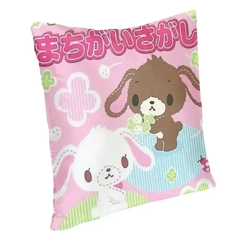 Sugarbunnies Cushion Cover  Print Anime Manga Cartoon Rabbit Floor Pillow Case for Living Room Fashion Pillowcase