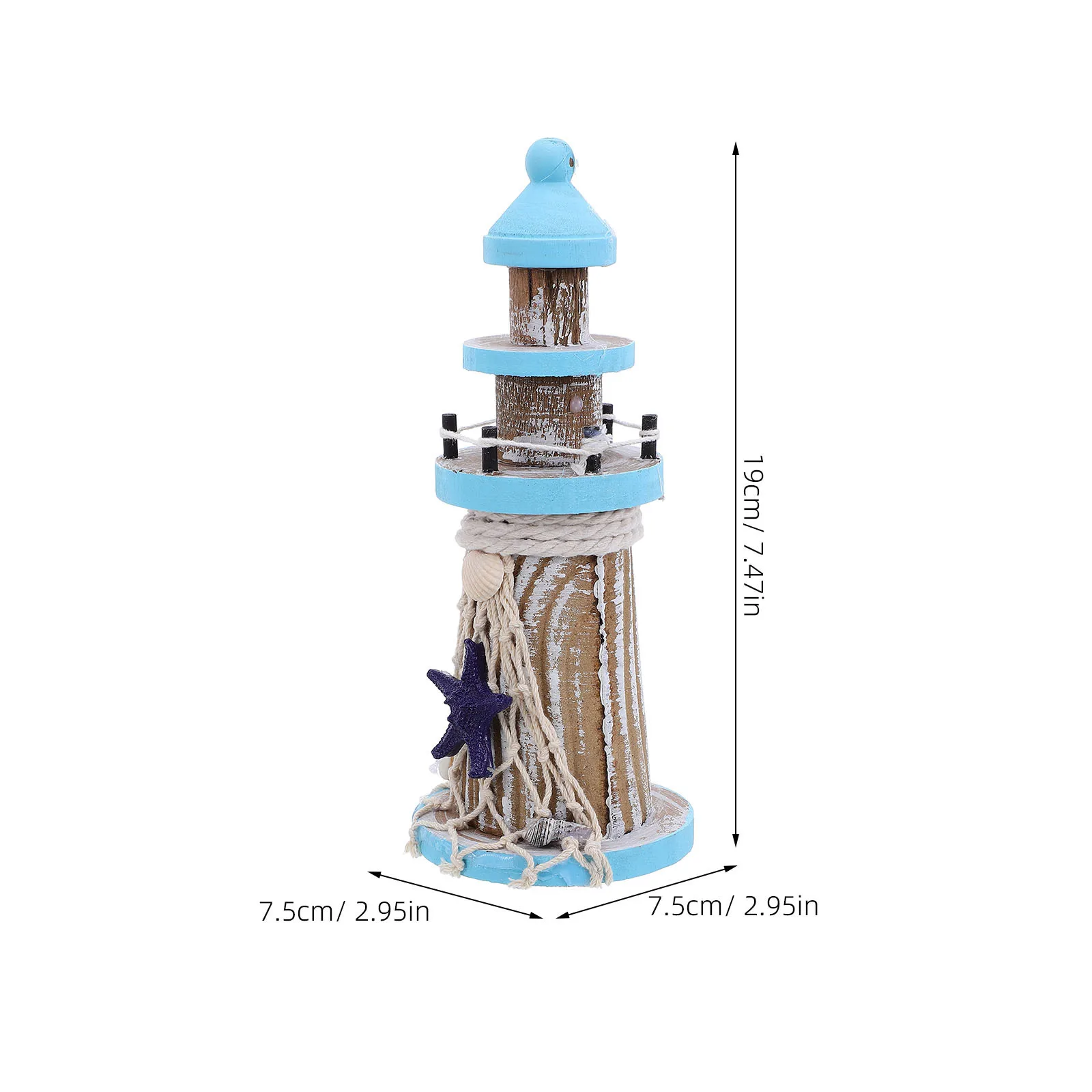 19 سنتيمتر خشبية البحر الأبيض المتوسط نمط المنارة بحري منضدية زخرفة خمر المحيط موضوع غرفة الشاطئ الديكور