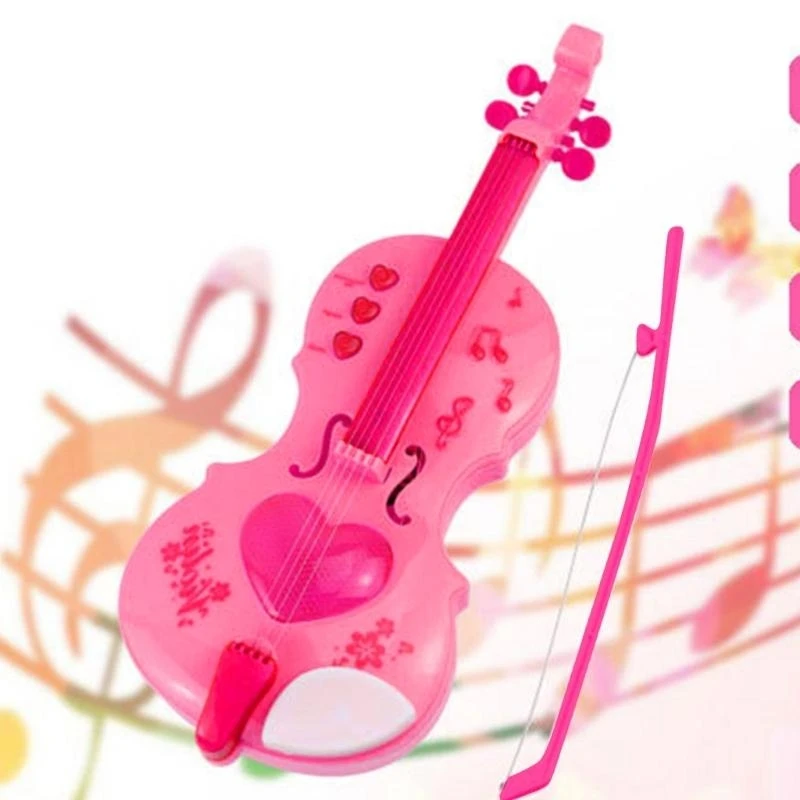 Q39E Kids Violin Toy Light Weight Electric Music Violin Instrument Educational Toy