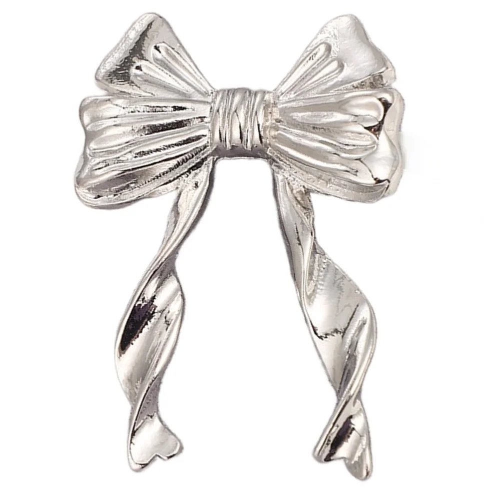 6pcs High End Napkin Rings with Bow Shape for Table Decoration Zinc Alloy for Hotel Restaurant or Home Formal Setup