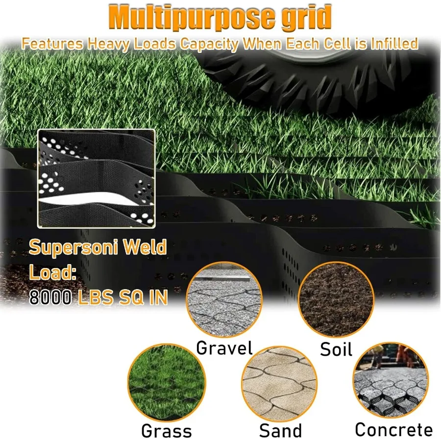 Geogrid cascalho estabilização pavimentadores de entrada de garagem grade de aterramento para retenção de parede de grama entrada de pavimentas sob pátio flexibilidade fo