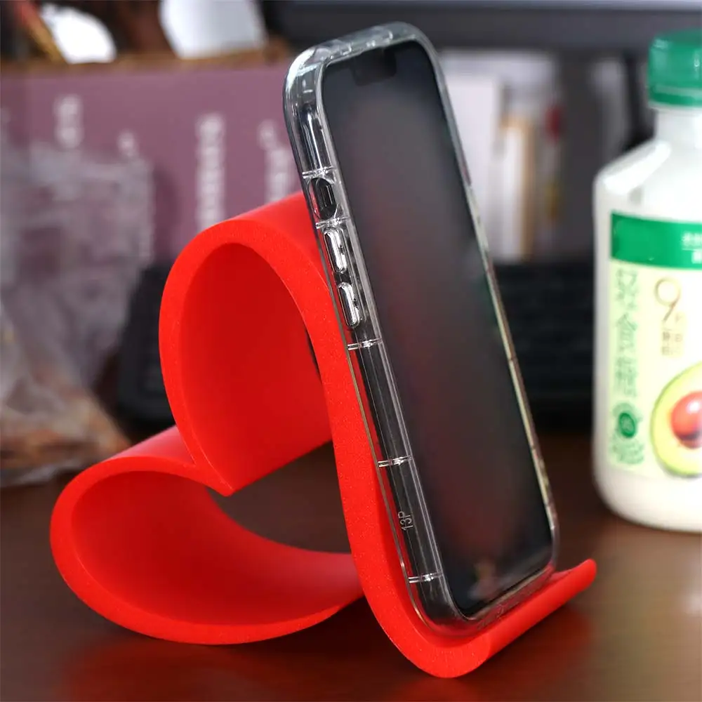 

PLA Heart Shaped Phone Stand Aesthetic Multi-functional Love Mobile Phone Holder Statue DIY Crafts Girl Desk Lazy Bracket