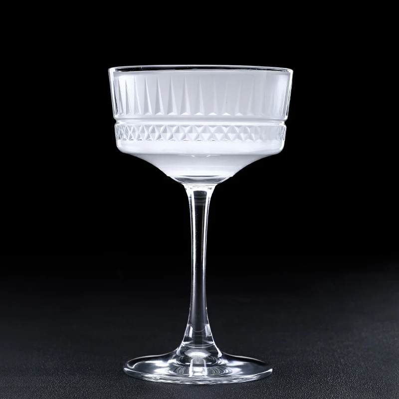 European Goblet Cup, Classical Wide Mouth, Carved Champagne Mug, Household Wine Glass, Creative Personality Bar Cocktail Glass