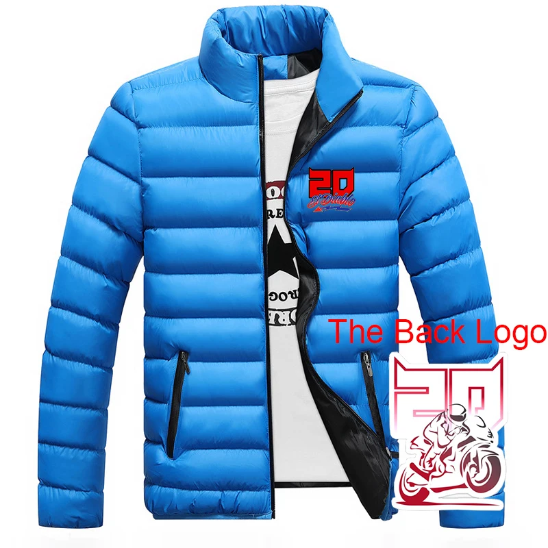 FABIO QUARTARARO WITH SIGNATURE 2024 Men New Autumn Winter Print Warm High Quality Leisure Four-Color Cotton Jacket Hoodie Top