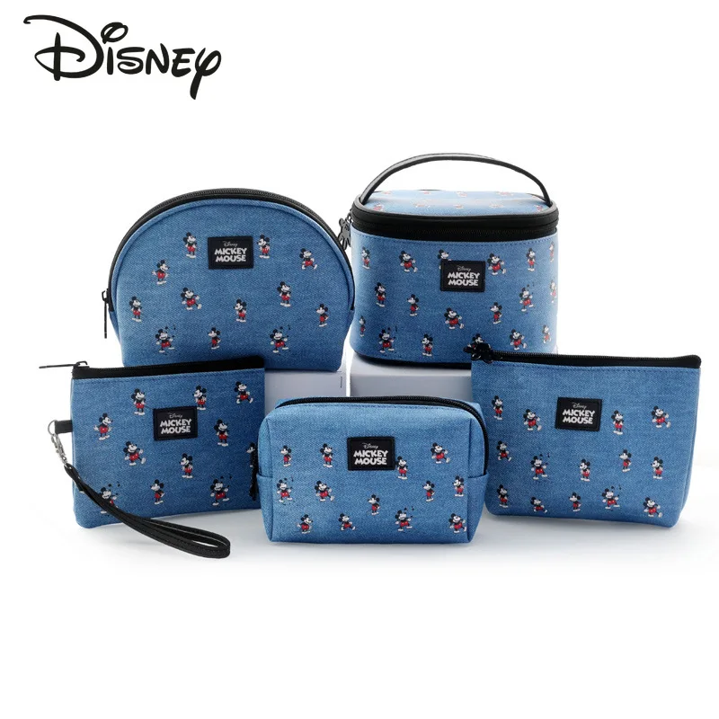 Disney Original New Mickey Women\'s Cosmetic Bag High Quality Large Capacity Luxury Brand Travel Cosmetic Bag Storage Coin Purse