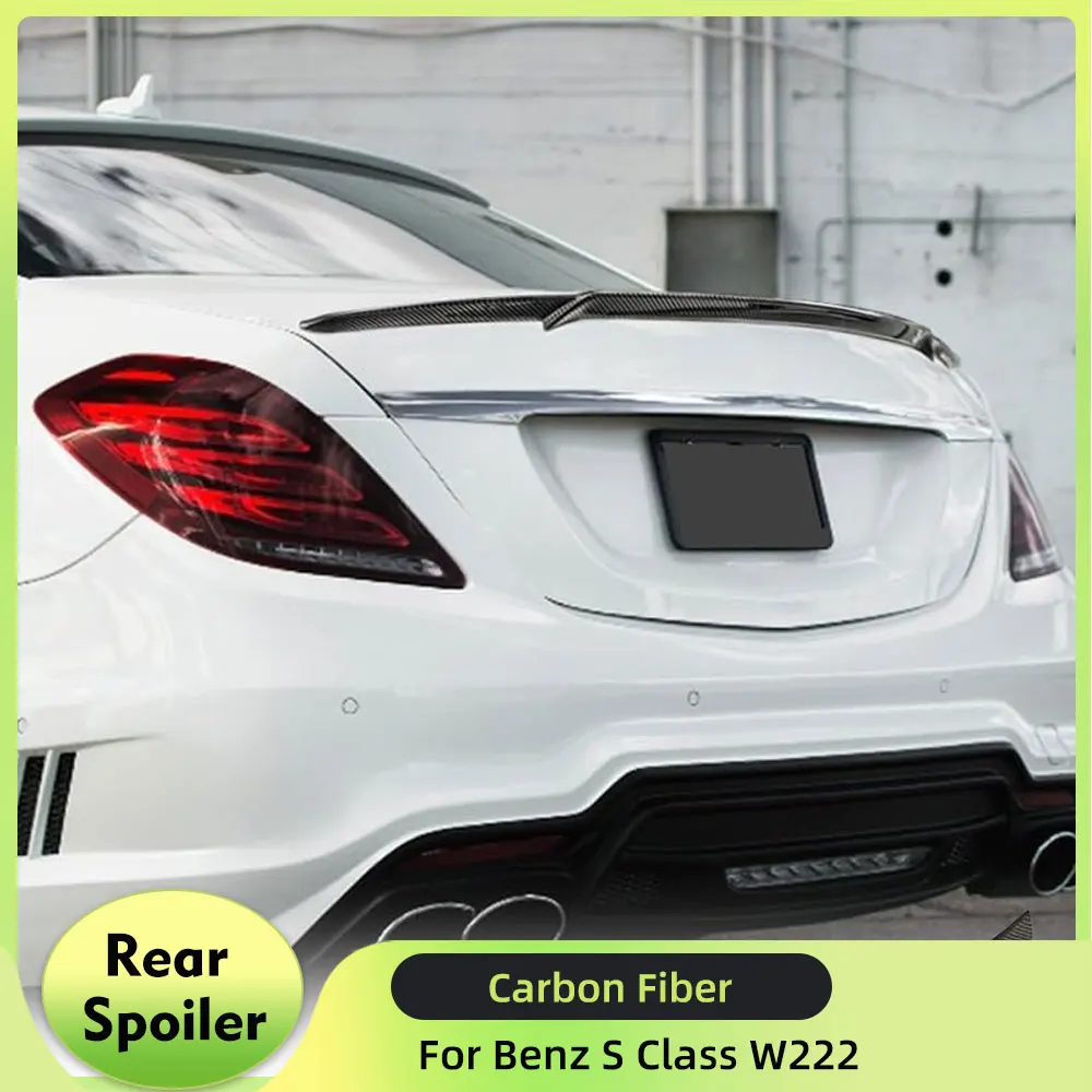 

Carbon Fiber Car Rear Trunk Wing Spoiler For Mercedes-Benz S Class W222 2014-2019 Rear Wing Spoiler Boot Lid FRP