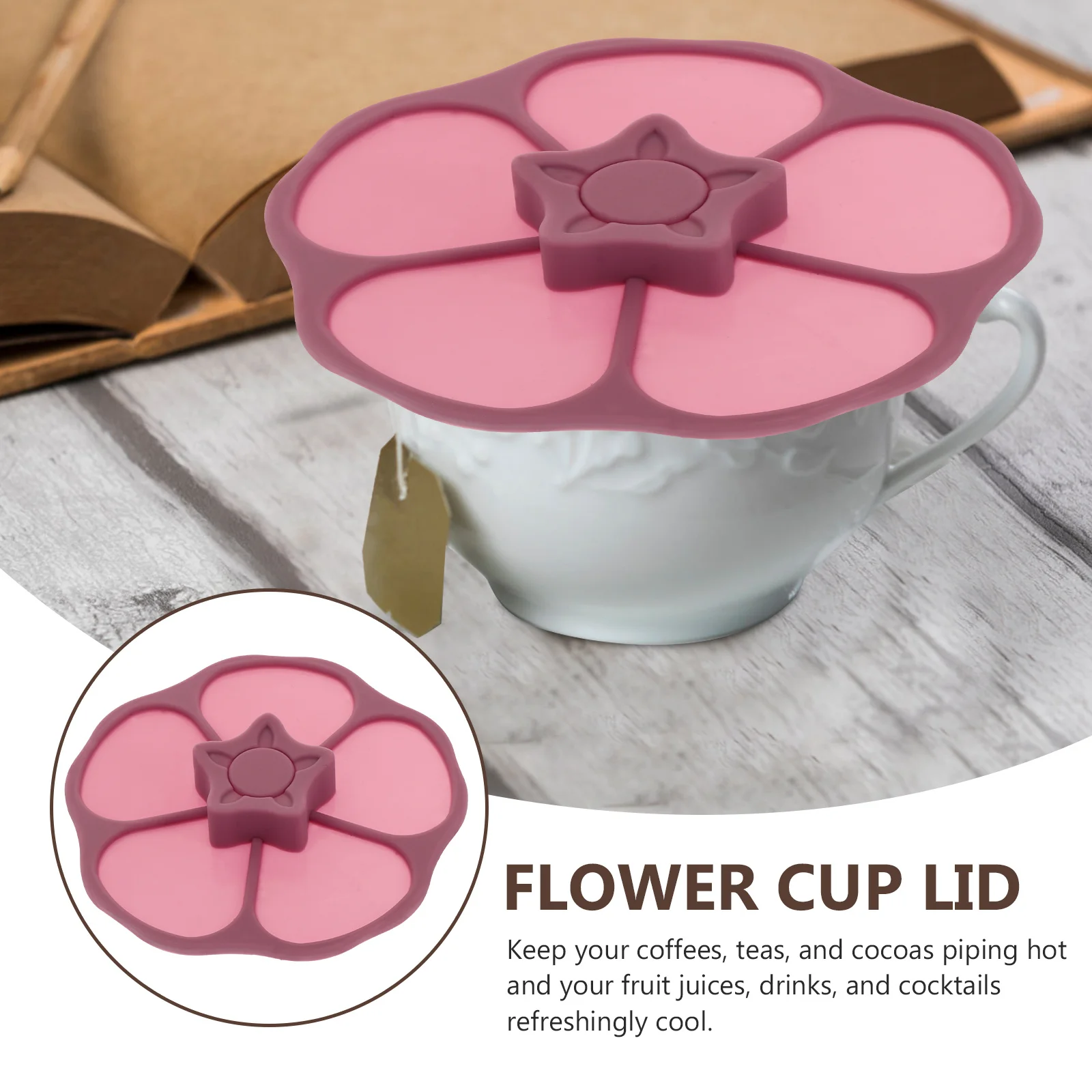 

1pcs Silicone Cup Lid Leakproof Airtight Mug Cover Dustproof Universal Fit For Coffee Tea Drinks Kitchen Bar Accessories