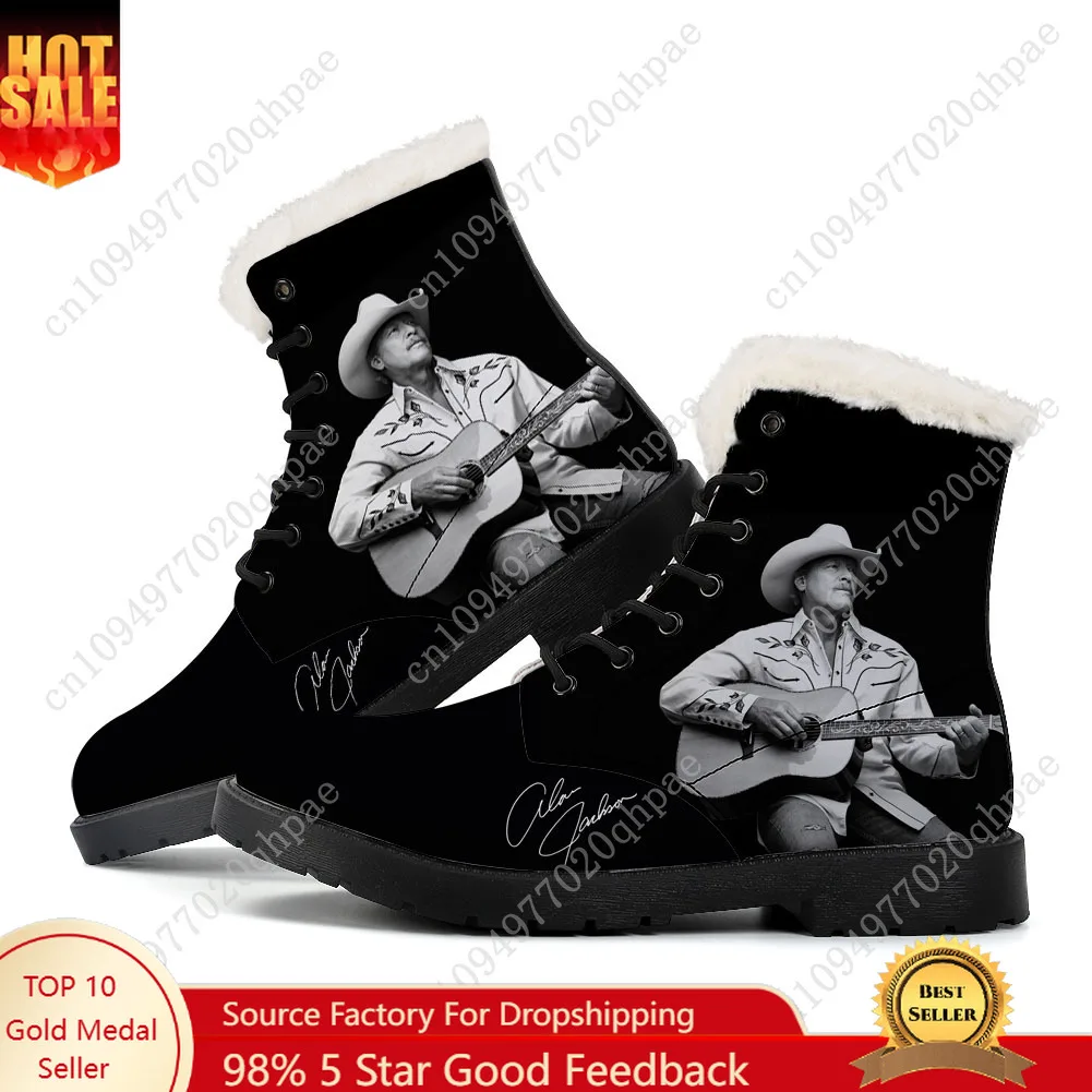 

Alan Jackson Plush Boots Mens Womens Teenager Shoes Casual Boot Outdoor Light High Quality Couple Print on Demand Customize Shoe