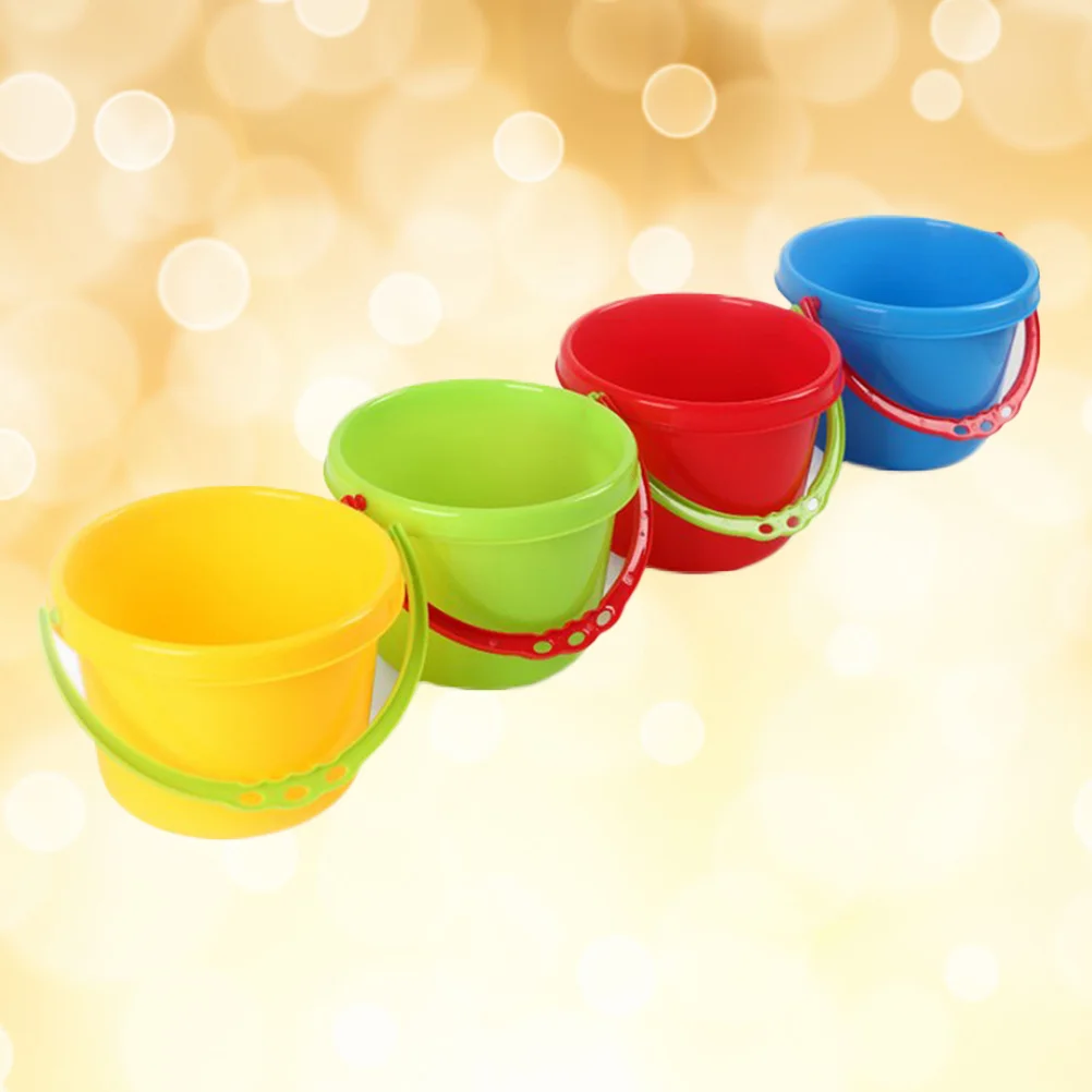 

4pcs Sand Outdoor Toys Water Bucket Kids Sand Pail Kids Outdoor Toys for Beach Fun Great Summer Party Accessory,