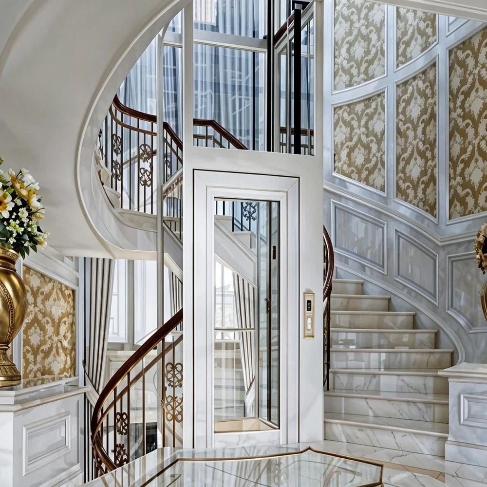 Contemporary Design Pitless Residential Elevator 320kg 4 Floors 0.4m s Easy Installation Customized For Townhouse