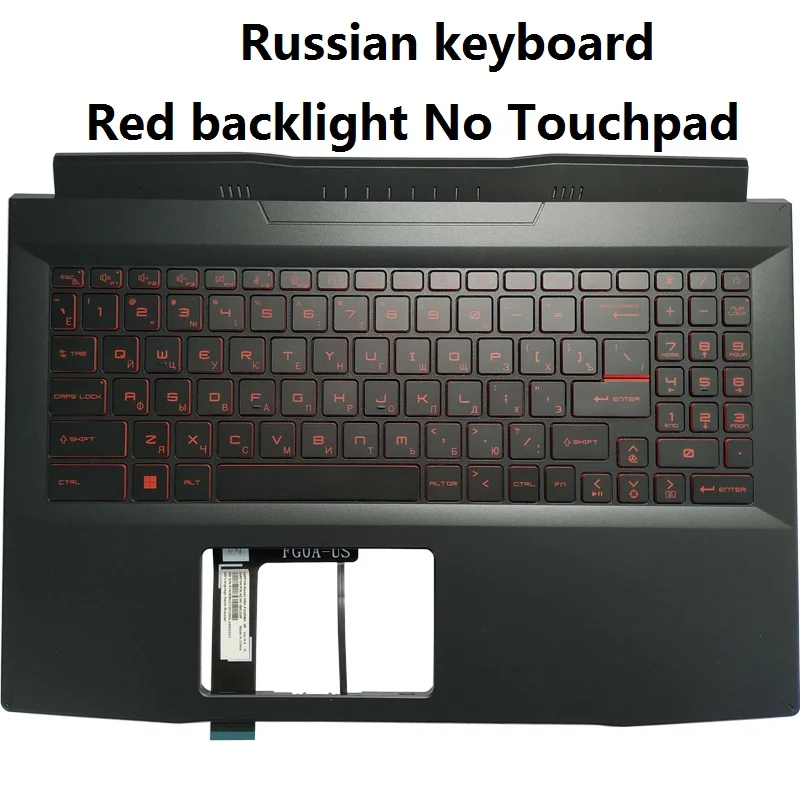 NEW Russian/US/Spanish/Latin/French AZERTY For MSI GF66 11UE 11UG MS-1581 MS-1582 with palmrest upper cover backlight