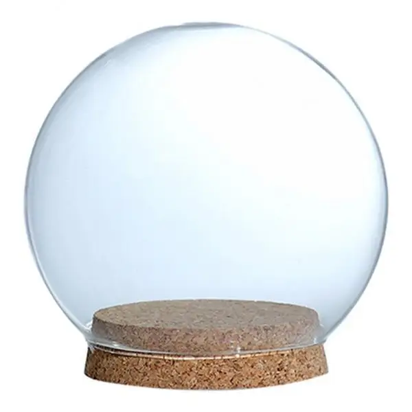 3x Decorative Clear Dome Cloche Glass Ball Succulent Air Plant Covers Flower Preservation Vase, Wedding Party Tabletop Decor