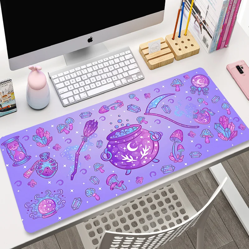 Cute Bunny Mouse Pad Large Deskpad Mouse Mat 100x55cm Table Mats Home Carpet Xxl Keyboard Desk Mat Kawaii Milk Office Mousepad