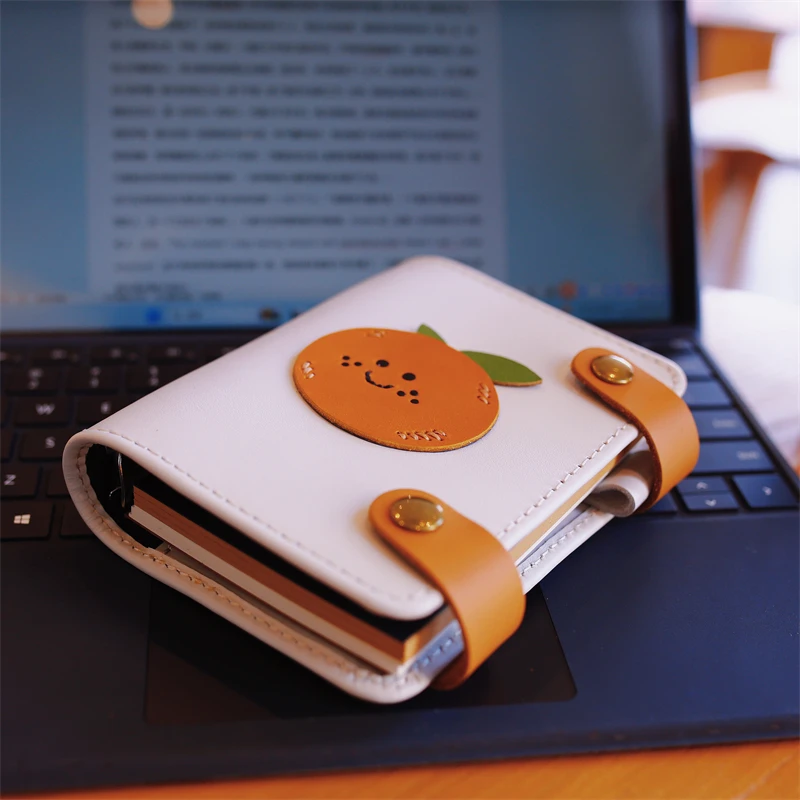 Little Orange A7 loose-leaf handbook leather multifunctional travel notepad is small and portable