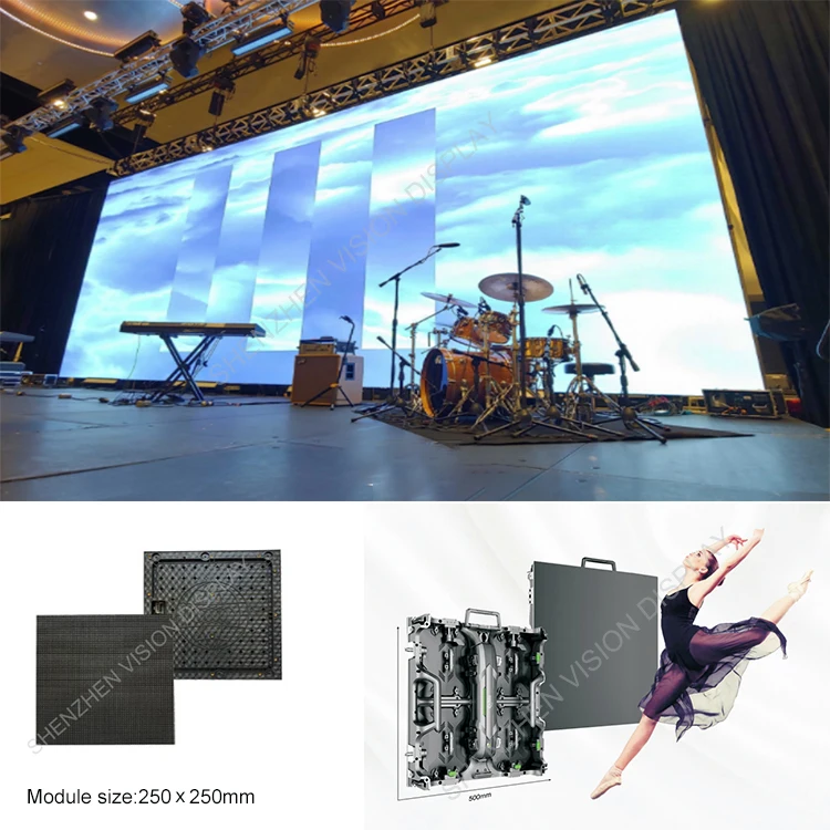 شاشة LED داخلية كاملة الألوان تأجير جدار الفيديو 500*500 مللي متر P2.604P2..976P3.91P4.81 لمرحلة الكنيسة بدقة 4K IP65 #4