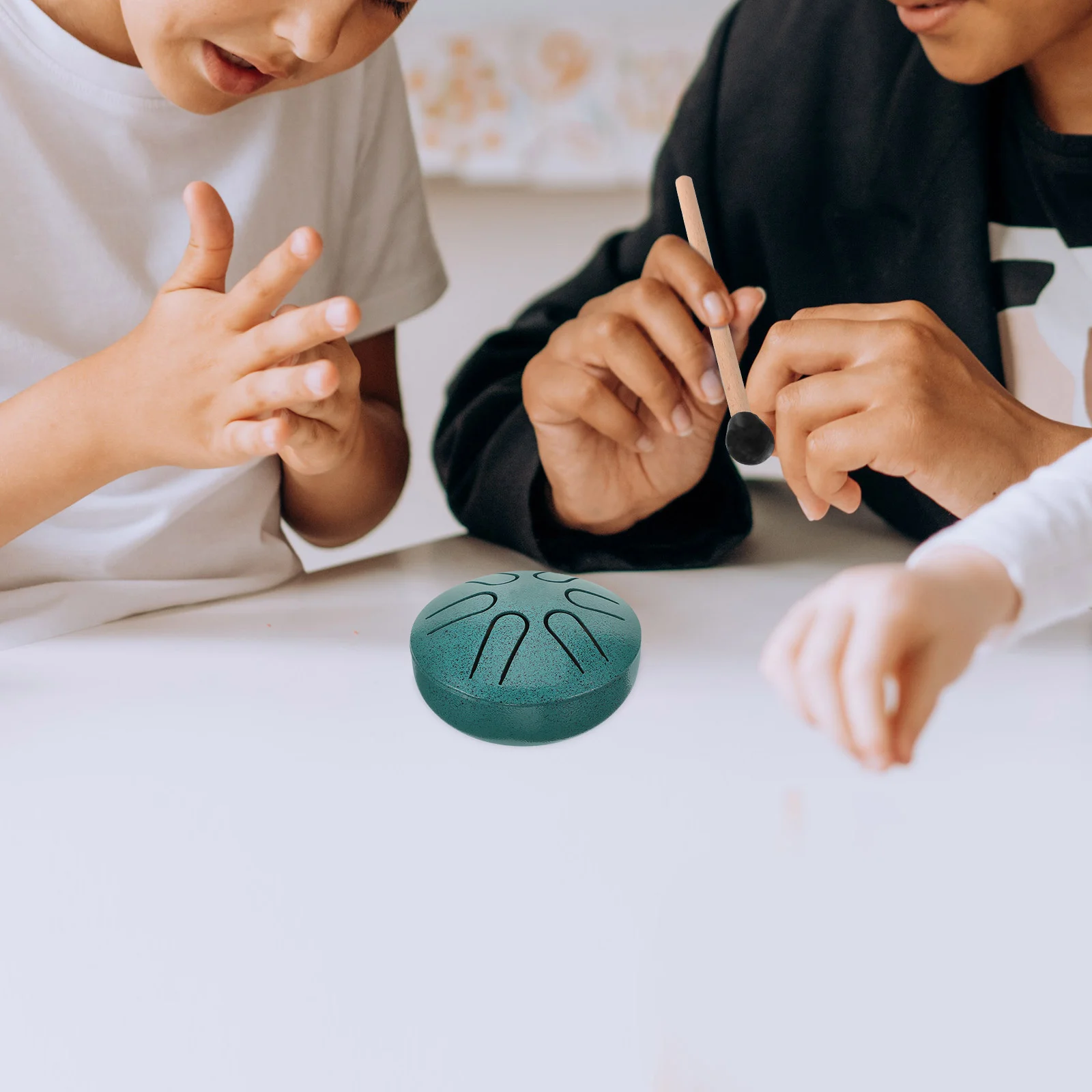 

1Set Mini Steel Tongue Drum Portable Ethereal Percussion Instrument Durable Titanium Drum for Beginners Kids Music Learning