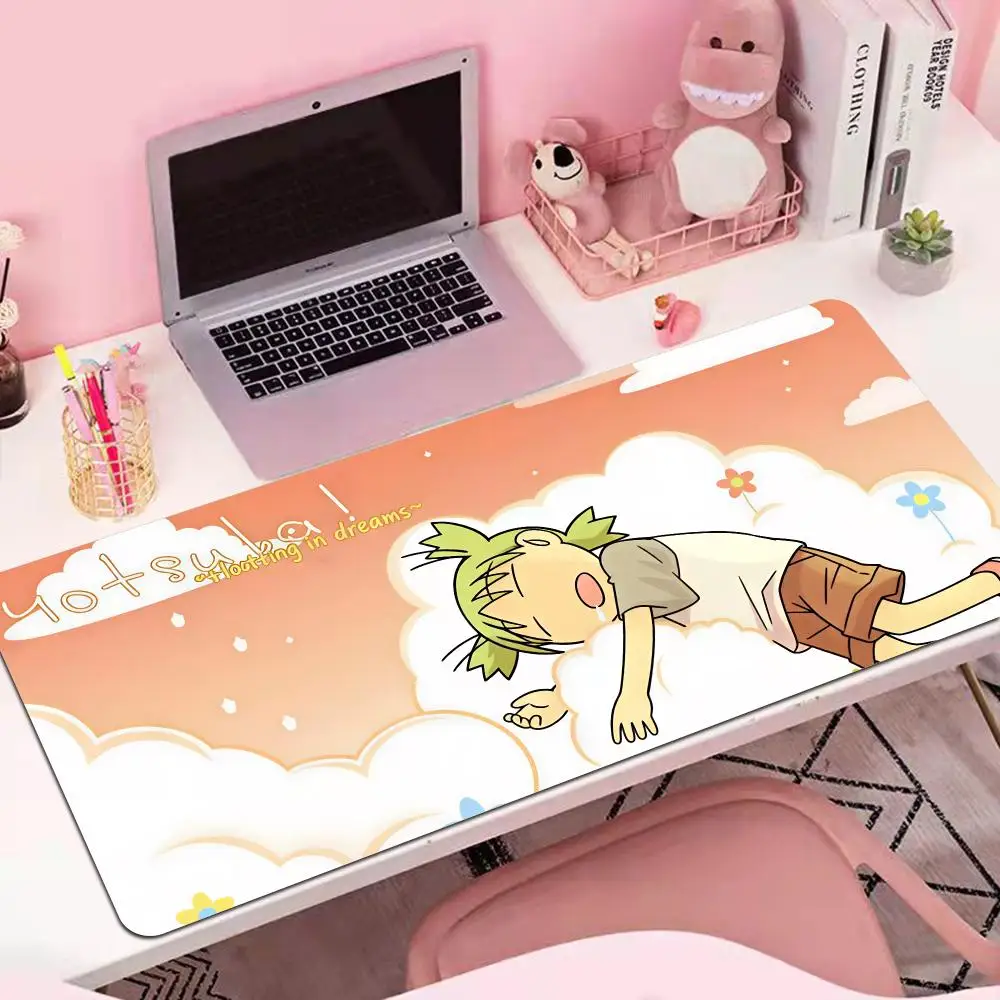 Y-yotsuba Anime Cartoon Mouse Pad Anti Slip Rubber Edge Locked Thickened Laptop Gaming Desk
