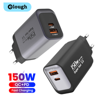 150W USB Type C Super Fast Charging Mobile Phone Charger QC3.0 PD3.0 EU/UK/US Charger For Iphone 17 16 15 Samsung Huawei Xiaomi