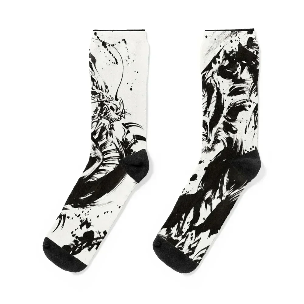 

Tiger and Dragon Vintage Ink Socks men cotton high quality colored sports and leisure funny sock Men Socks Luxury Brand Women's