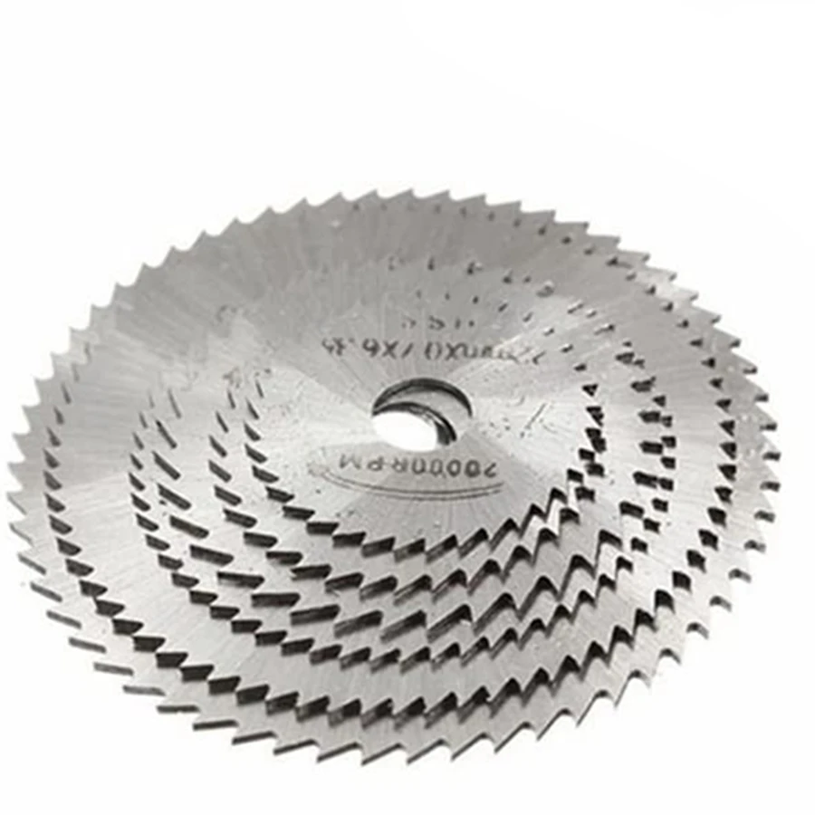ABCA-7Pcs Mini HSS High Speed Steel Saw Disc Wheel Circular Cutting Blades Mandrels Drills Rotary Tools Black