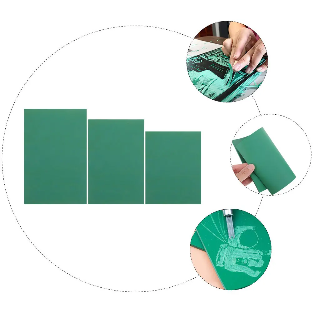 

3Pcs PVC Carving Plates Engraving Board Craft Cutting Mat Non Slip Double Sided for Handcrafts Handcrafts Mat
