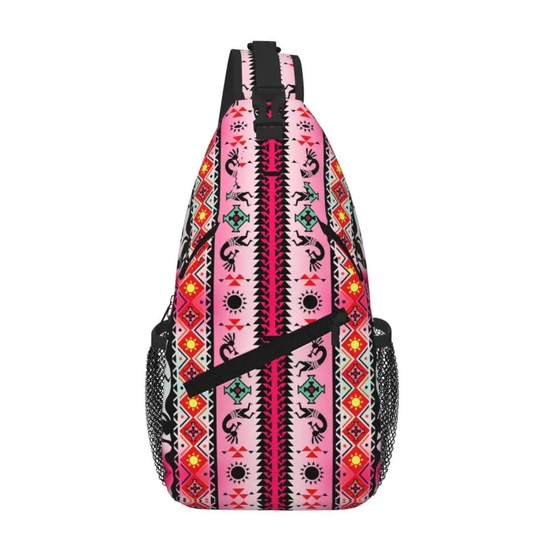

Cool African Tribal Native American Kokopelli Crossbody Sling Backpack Men Shoulder Chest Bag for Hiking