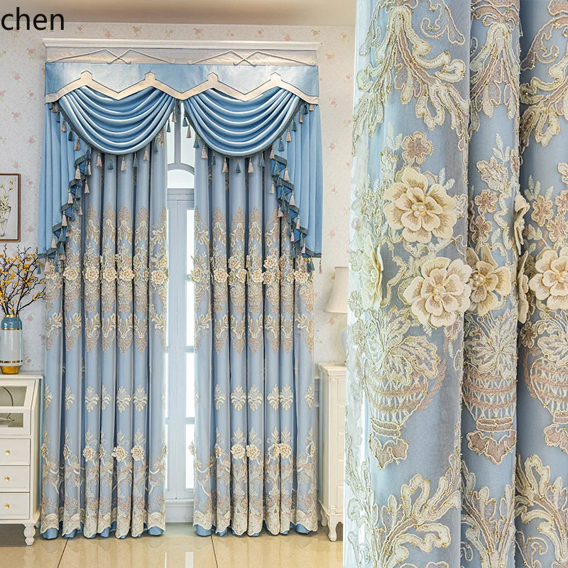

ZML Custom Curtains and Sheers Double Layer Fabric Sheer Integrated Finished Product for Living Room and Bedroom Light Blocking