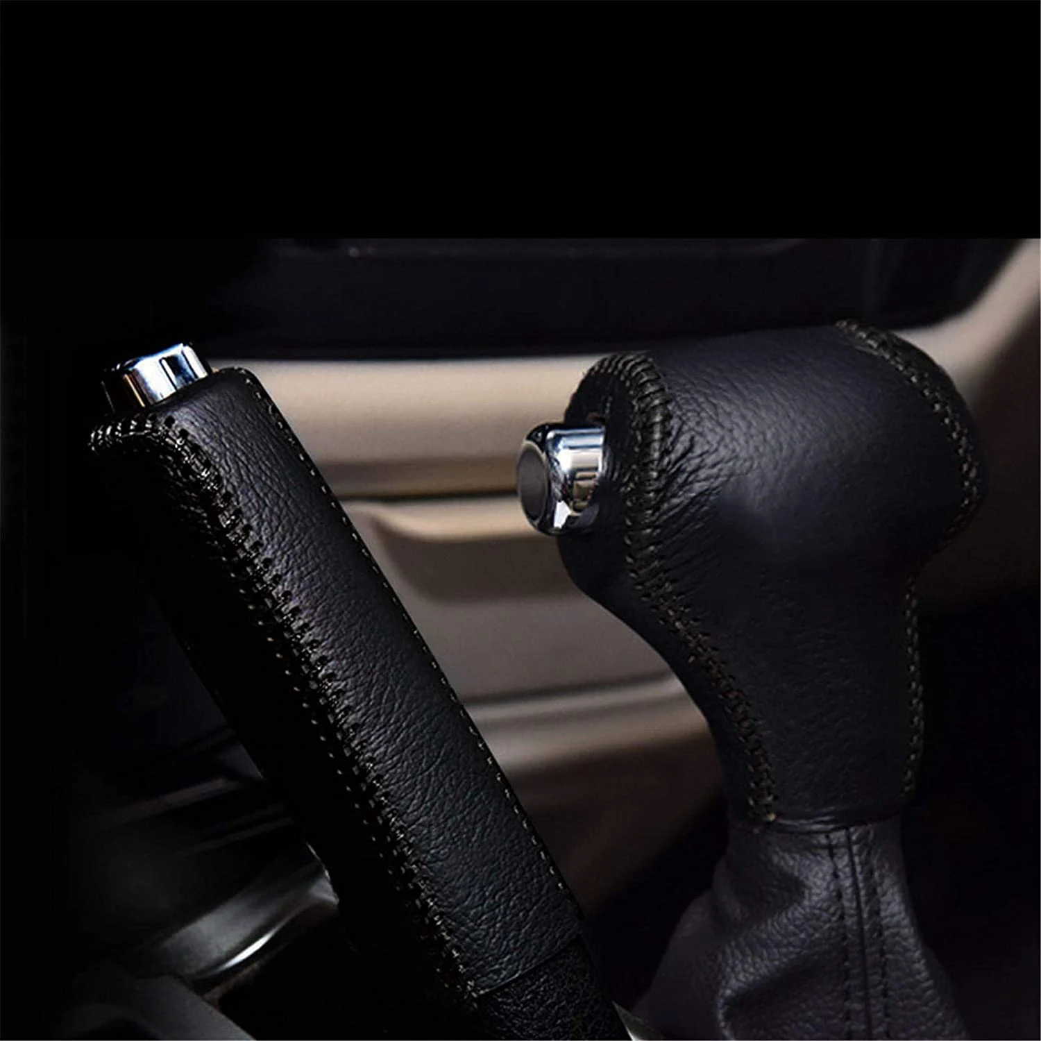 Car Gear Handbrake Protective Cover Shift Knob Head Cover Suitable for Kia Sportage R Cerato K3 K5 Sorento 2011-2015