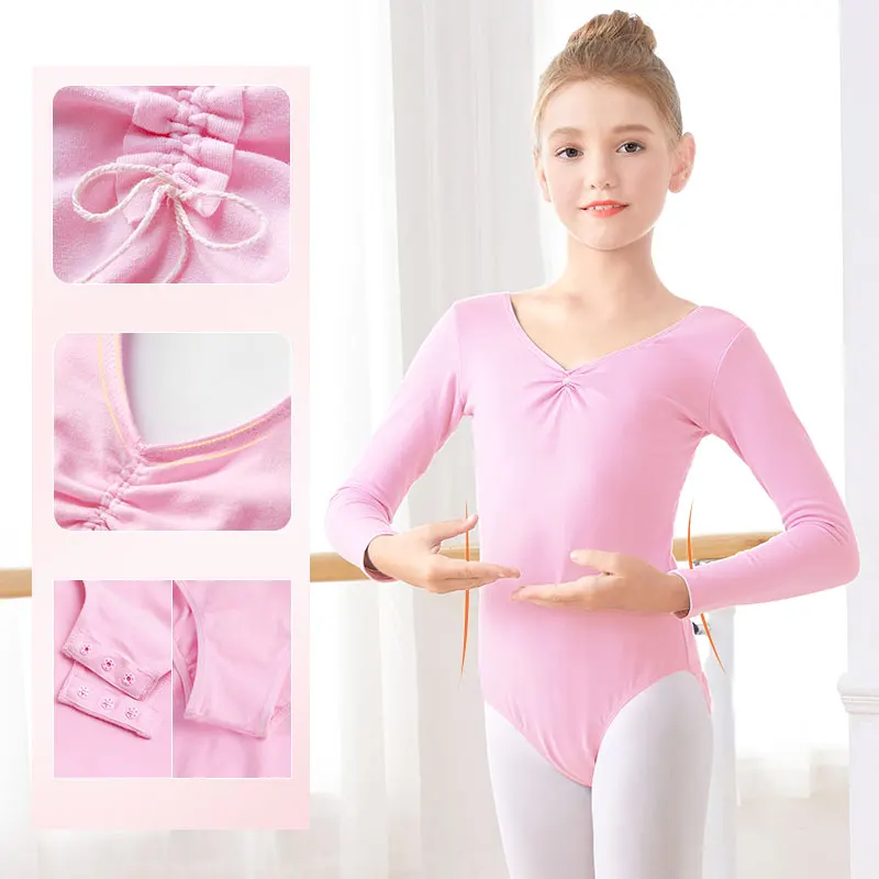 Ballet Leotards Kids Gymnastics Leotard Girls Dance Bodysuit Dancewear Dance Costumes Toddler Cotton Dance Leotard Short Sleeves