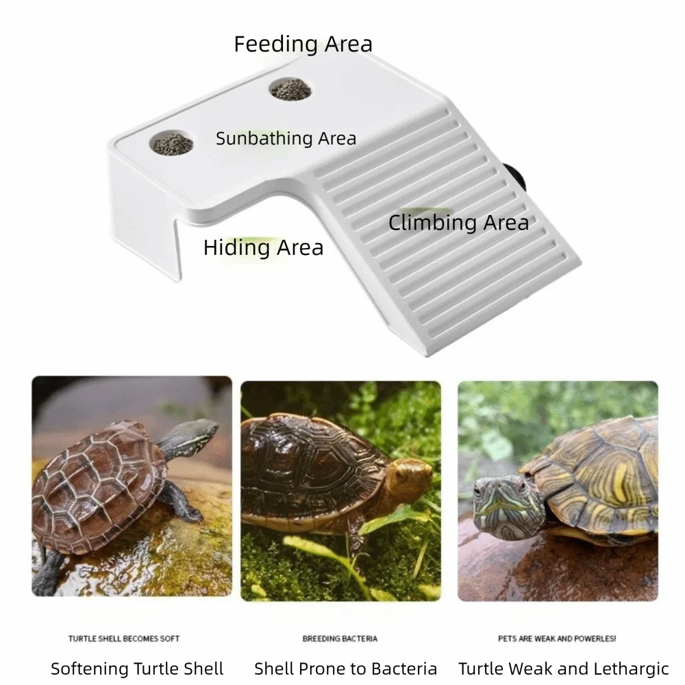 Multi-functional Non-Slip Turtle Floating Platform Stable Suction Cup Basking Platform Plastic Turtle Climbing Slope Pet Habitat