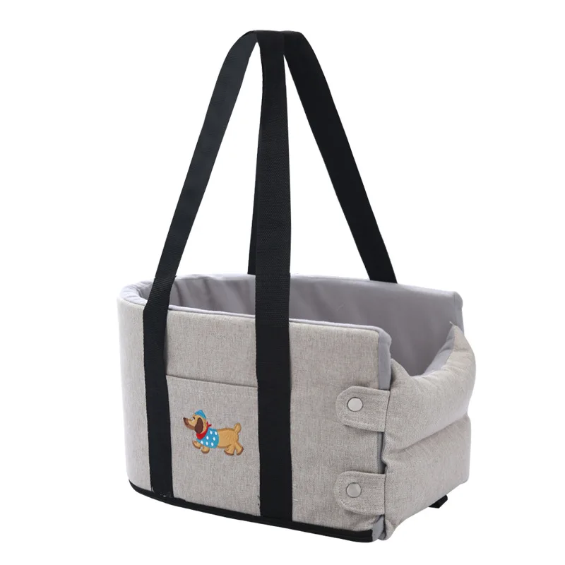 

Multi-Functional Dog Car Seat Washable Dog Carrier Bag with Safety Straps and Pockets Pet Car Seat Bag fit Small Dogs and Cats
