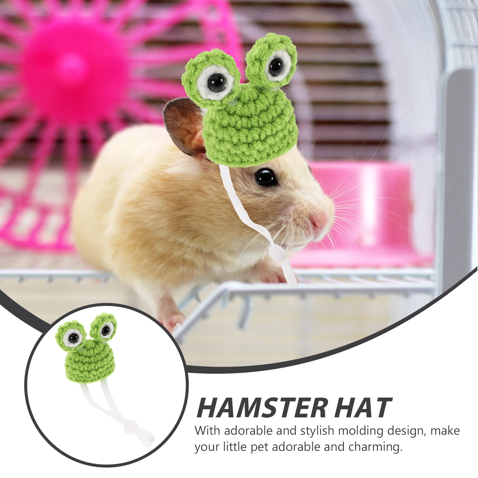 

Knitted Small Animal Hat For Hamsters Mice Chinchillas Pet Cosplay Costume Halloween Birthday Party Decor Pet Supply