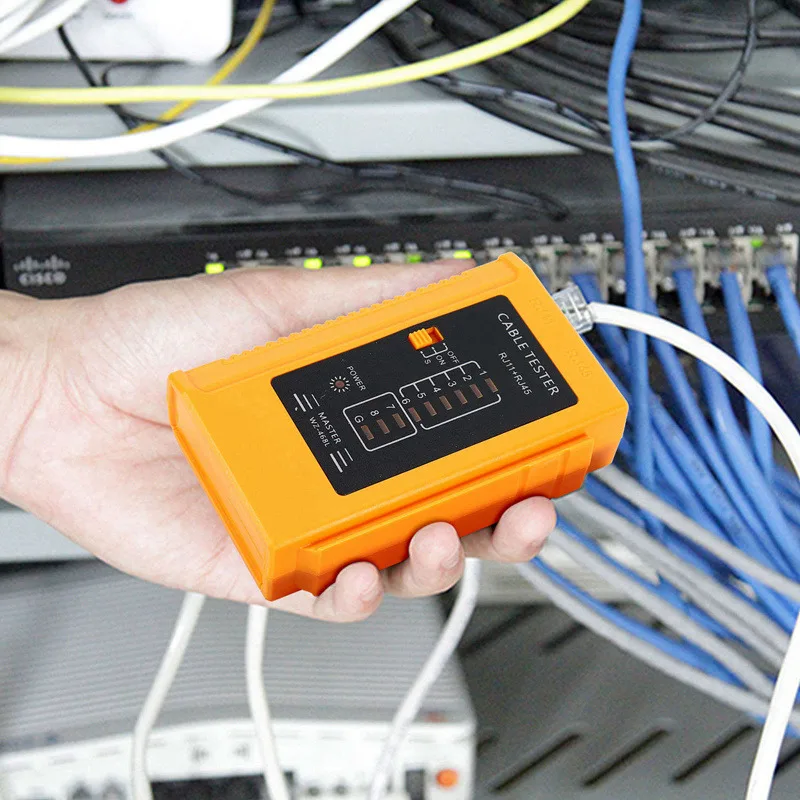 Strumento di prova per Tester per cavi di rete RJ45 RJ11 RJ12 CAT5 CAT6 UTP USB LAN Wire Tester per cavi Ethernet (batteria non inclusa)