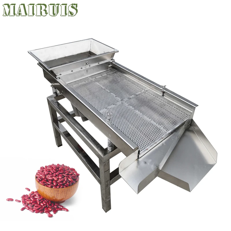 Stainless Steel Linear Grains Vibrating Screen Small Sieve Shaker Electric Industrial Vibrating Screening Machine