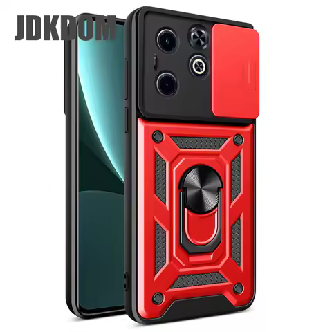 JDKDOM Slide Push Window Case For Infinix Tecno Camon 40 Pro 30S Pop 9 8 7 Pova 5 6 Neo Spark 30 20 Pro 30C 20C Go 2025 Cover