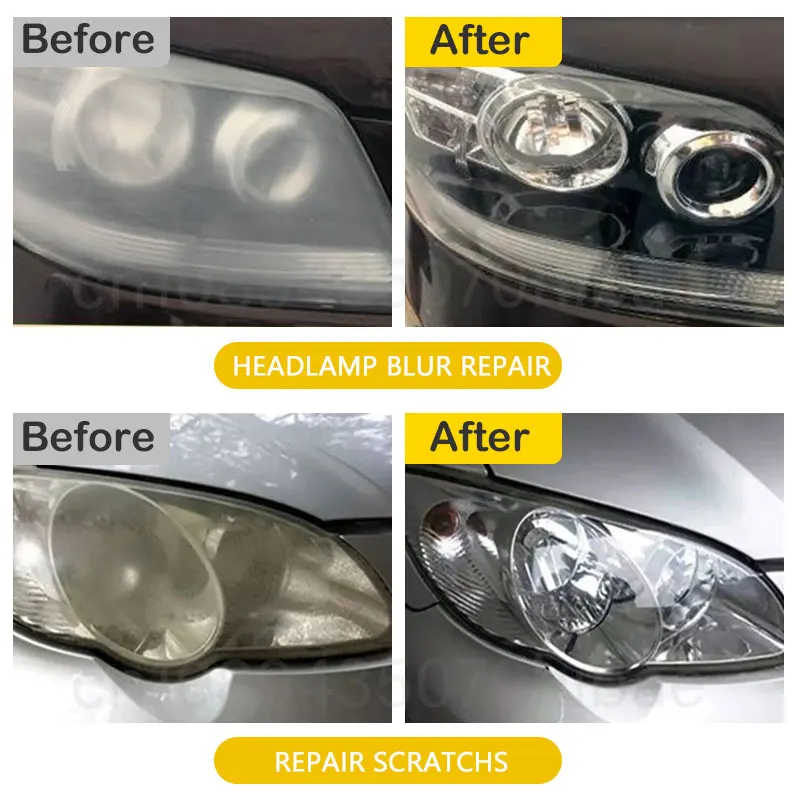 Car Headlight Restoration Polishing Kits Headlamp Scratch Remover Repair Cleaning Paste Remove Oxidation Headlight Polish Liquid image 4