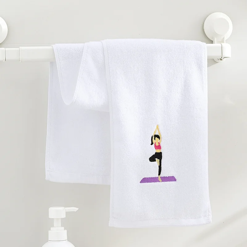 

Sport Towels, 100 Cotton, Highly Absorbent, 20*110 cm, with Embroidery, for Sports, Adults Children