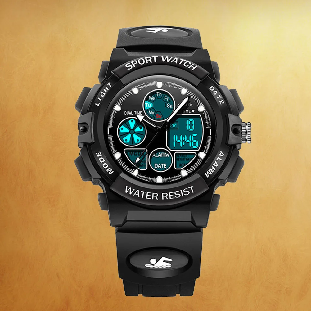 30M Waterproof Digital Kid Watch LED Alarm Calendar Stopwatch Dual Time 12 24H Kids Wristwatch for Children 3 13 Years Sport